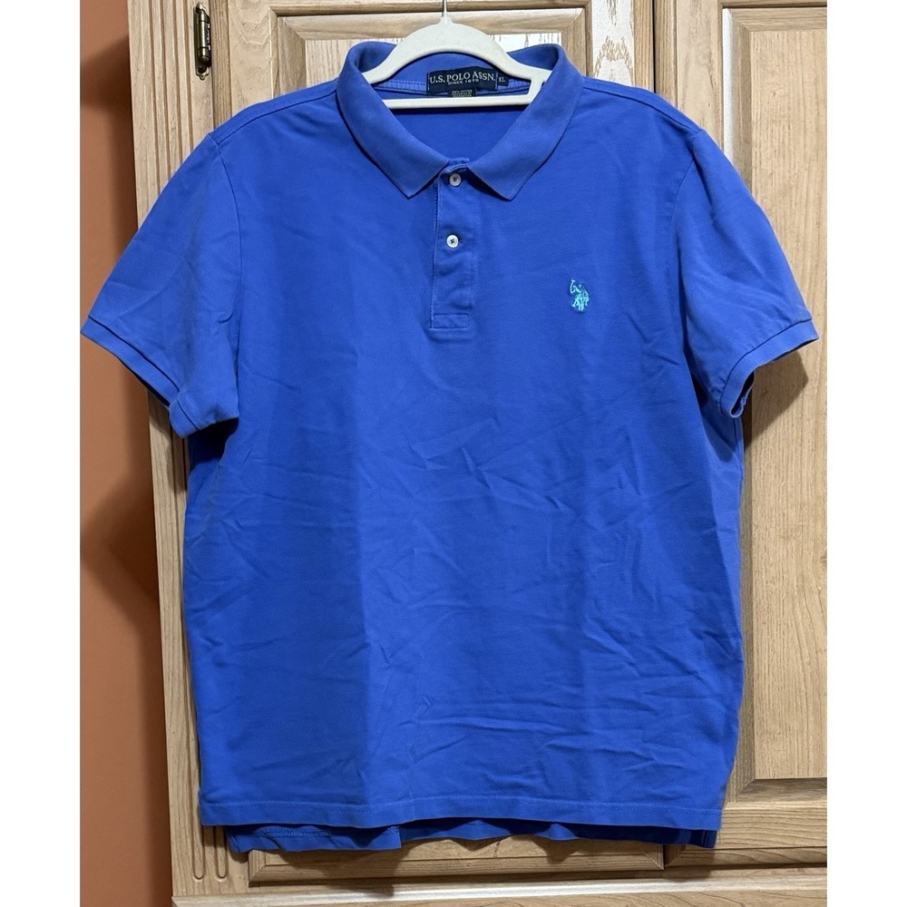 U.S. Polo Assn. Short Sleeve Polo Men's Shirt Size XL Blue Polo Shirt